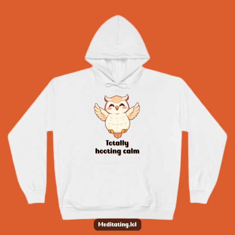 Funny Owl Zen Hoodie: Cozy Meditative Pose Sweatshirt, Great Gift