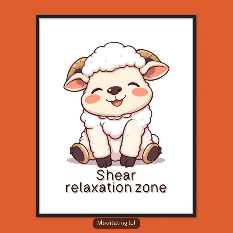 Free Printable Giggling Sheep Wall Art - Funny Downloadable Decor Gift!
