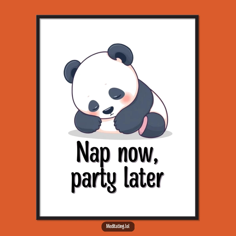 Free Printable Wall Art: Peaceful Panda - Funny Downloadable Art for Home