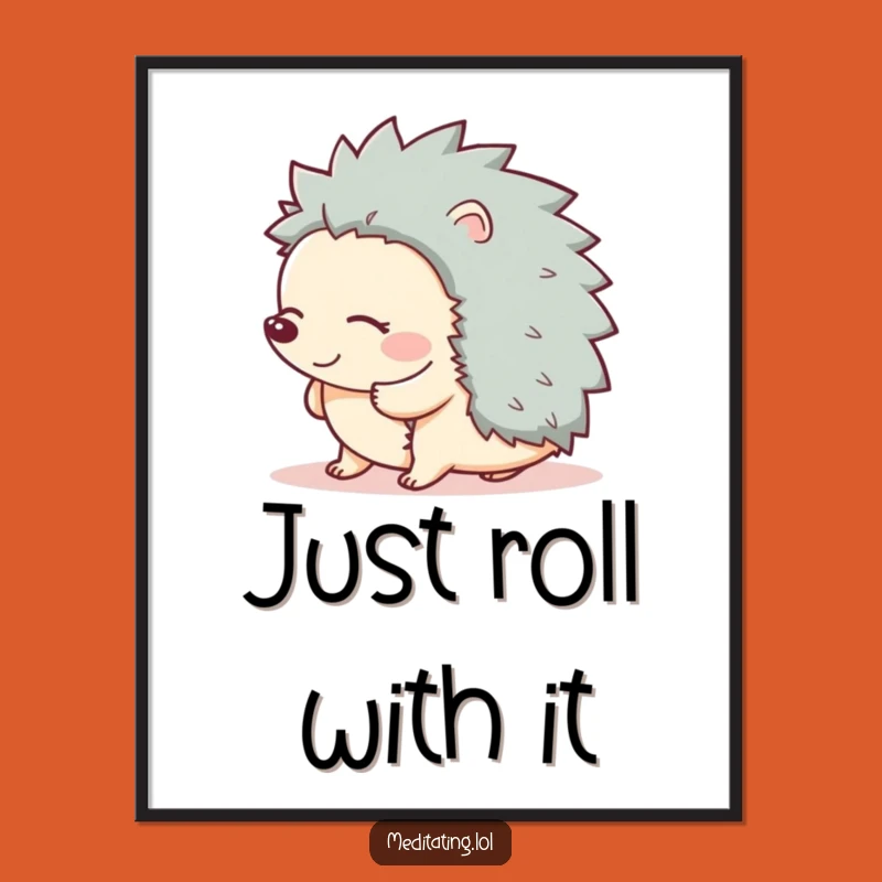 Free Printable Hedgehog Art: Giggling Friend for Hilarious, Downloadable Home Decor Gift