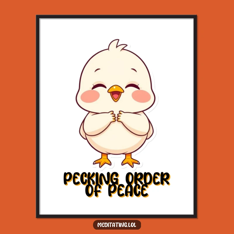 Free Printable Peaceful Chick Wall Art: Uplifting Downloadable Decor for Cheerful Spaces
