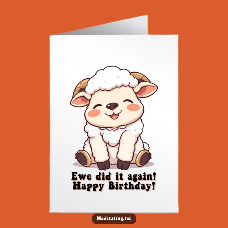 Free Printable Giggling Sheep Birthday Card - Funny DIY Downloadable Gift!