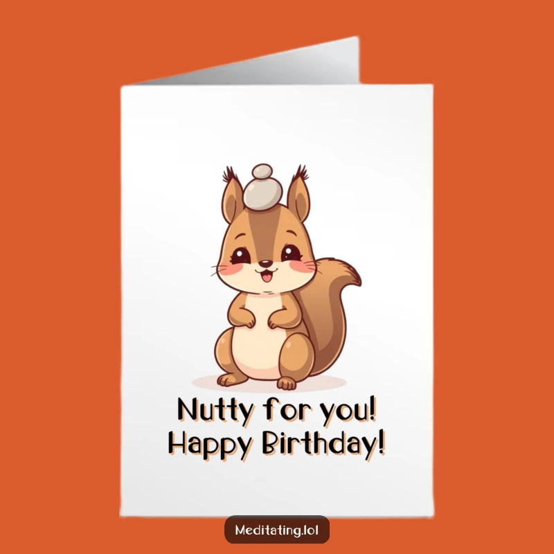 Free Printable Happy Squirrel Birthday Card - Funny DIY Downloadable Gift!