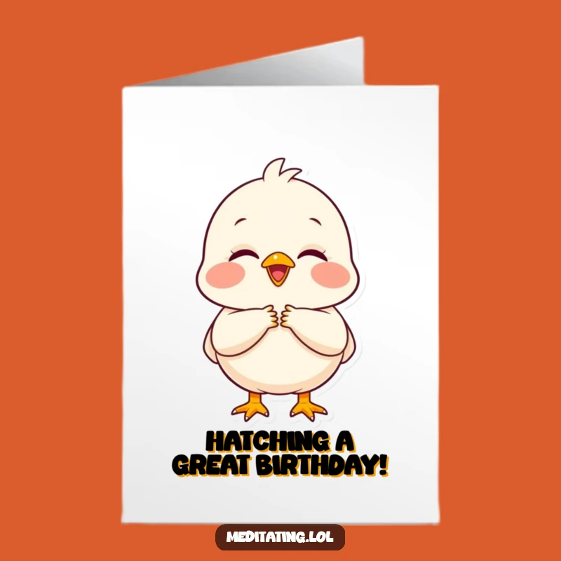 Free Printable Peaceful Chick Birthday Card: Joyful Downloadable Gift for Sweet Celebrations