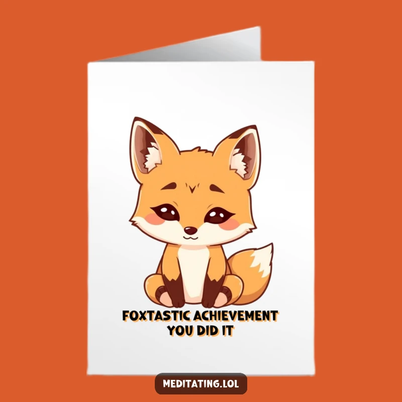 Free Printable Curious Fox Congrats Card - Mindful Downloadable Gift!