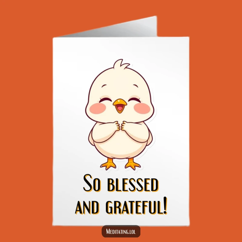 Free Printable Peaceful Chick Congrats Card: Blessed Downloadable for All Successes