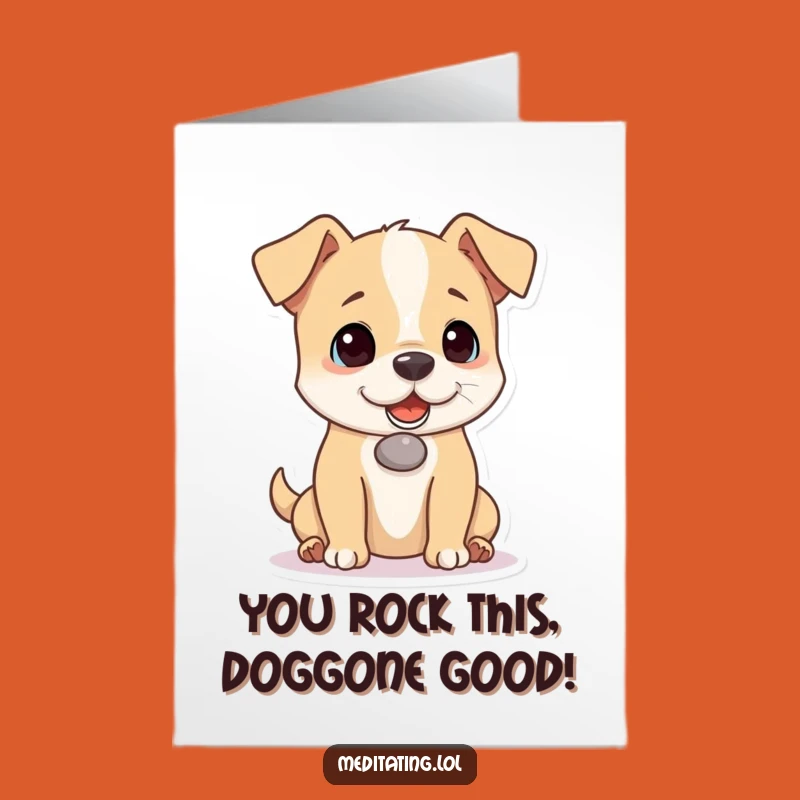 Free Printable Congrats Card: Amazing Dog Balance Feat, Unique Downloadable Gift