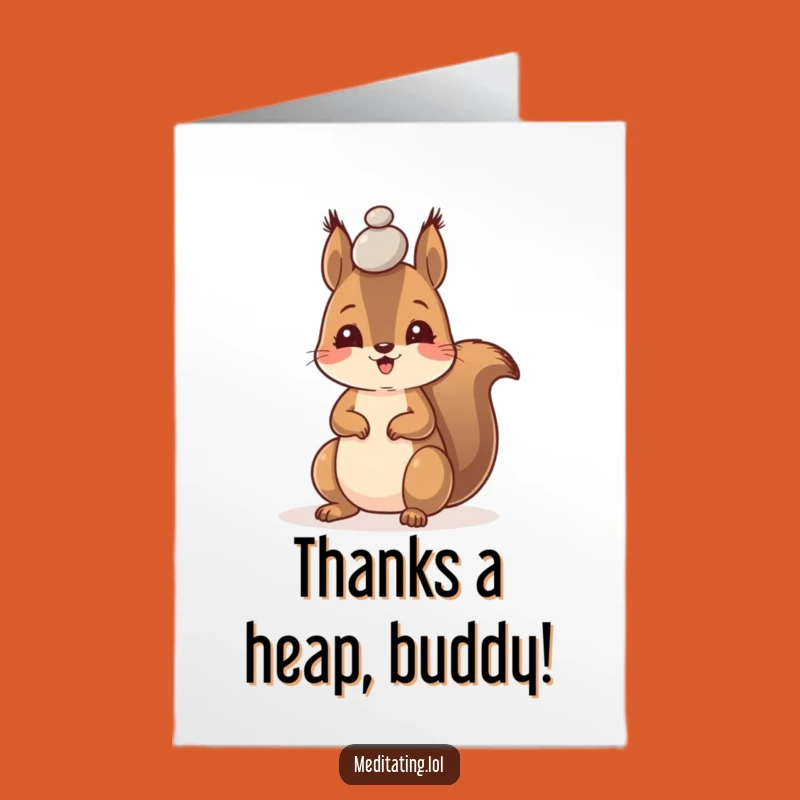 Free Printable Happy Squirrel Thank You Card - Funny DIY Downloadable Gift!