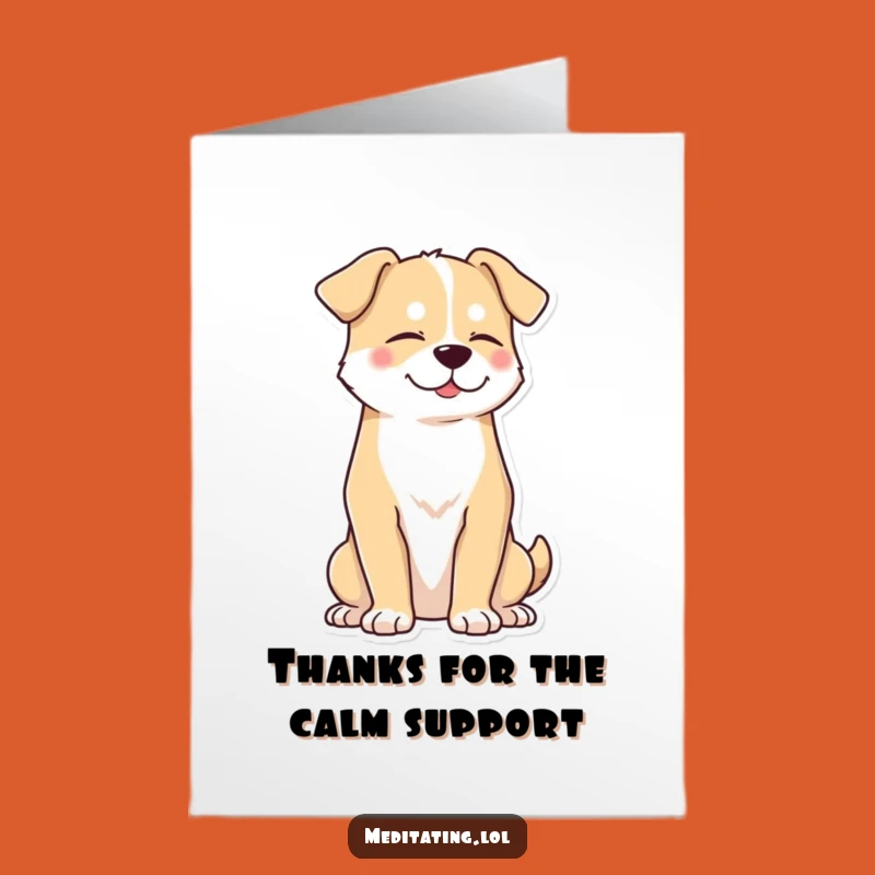 Free Printable Zen Dog Thank You Card: Calm Downloadable for Gratitude