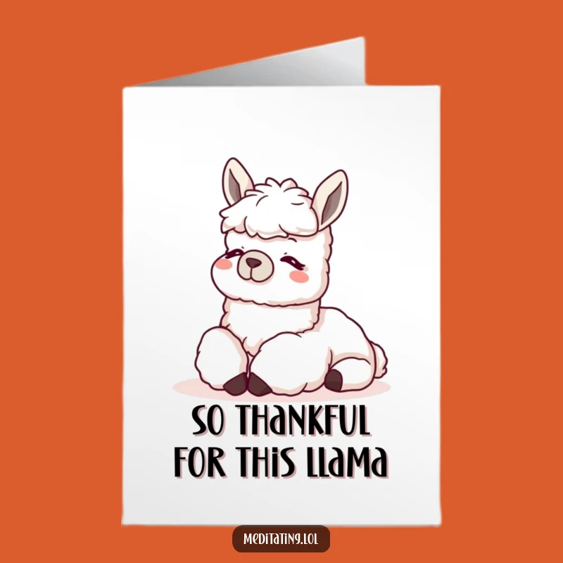 Free Printable Thank You Card: Relaxed Llama - Funny Downloadable Gift
