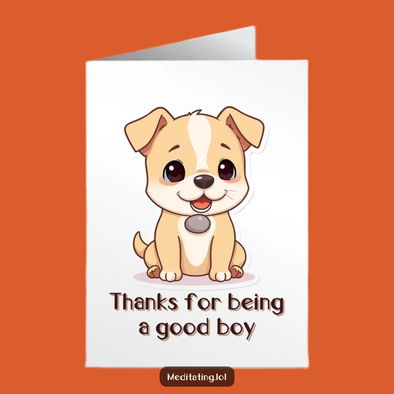Free Printable Thank You Card: Talented Dog's Balancing Act, Humorous Downloadable