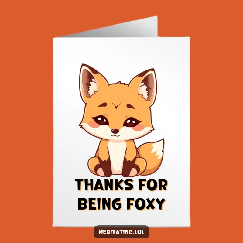 Free Printable Curious Fox Thank You Card - Peaceful Downloadable Gift!