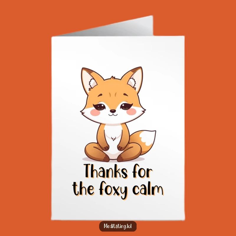 Free Printable Thank You Card: Tranquil Fox for Expressing Deep Gratitude