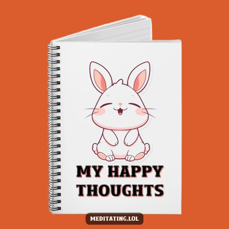 Funny Blissful Rabbit Notebook: Lined Cheerful Bunny Journal, Ideal Funny Gift