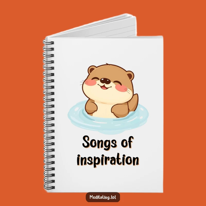 Funny Otter Humming Notebook: Journal Aquatic Pages for Melodious Notes