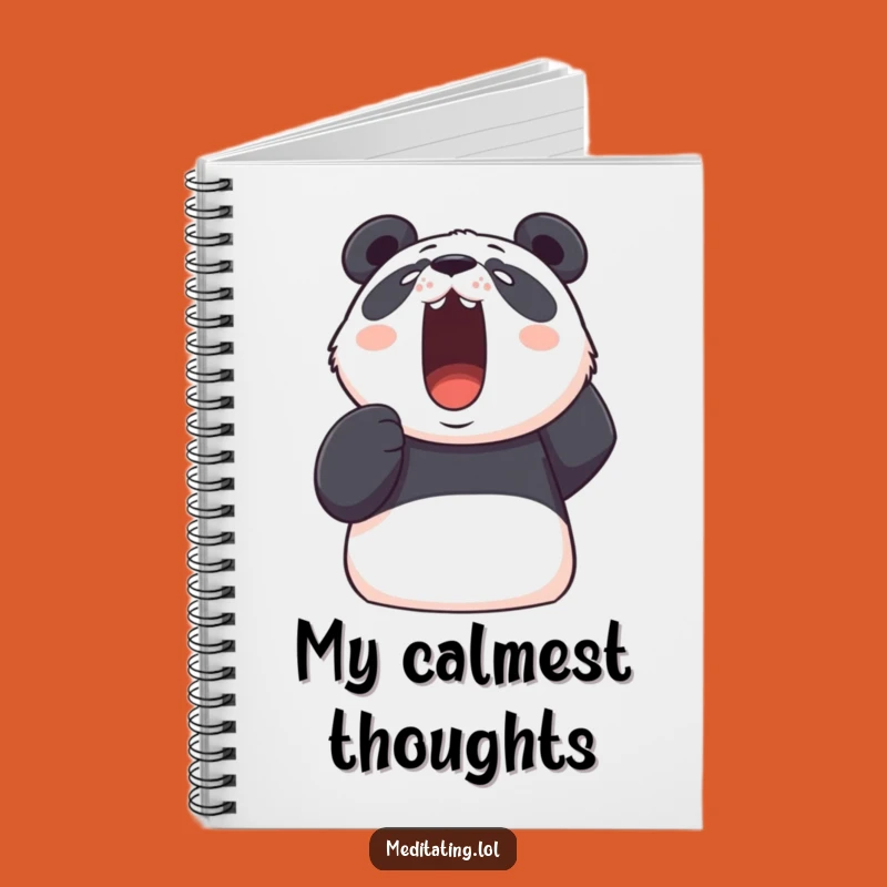 Funny Panda Breathe Notebook: Jot Down Thoughts with Hilarious Calm