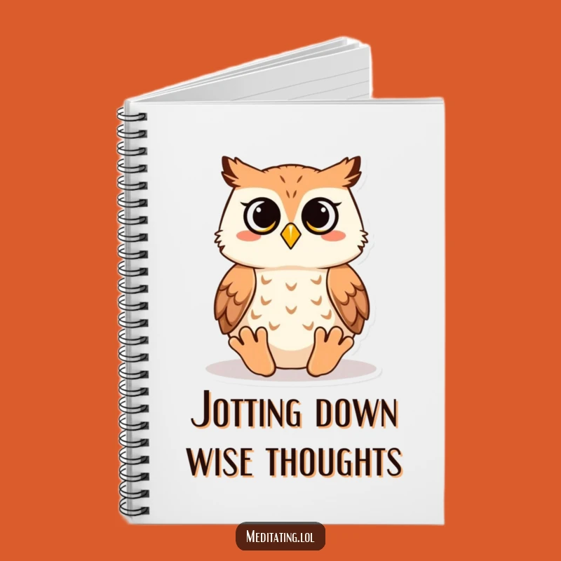 Funny Wise Owl Notebook: Jot Down Thoughts with Zen and Wit