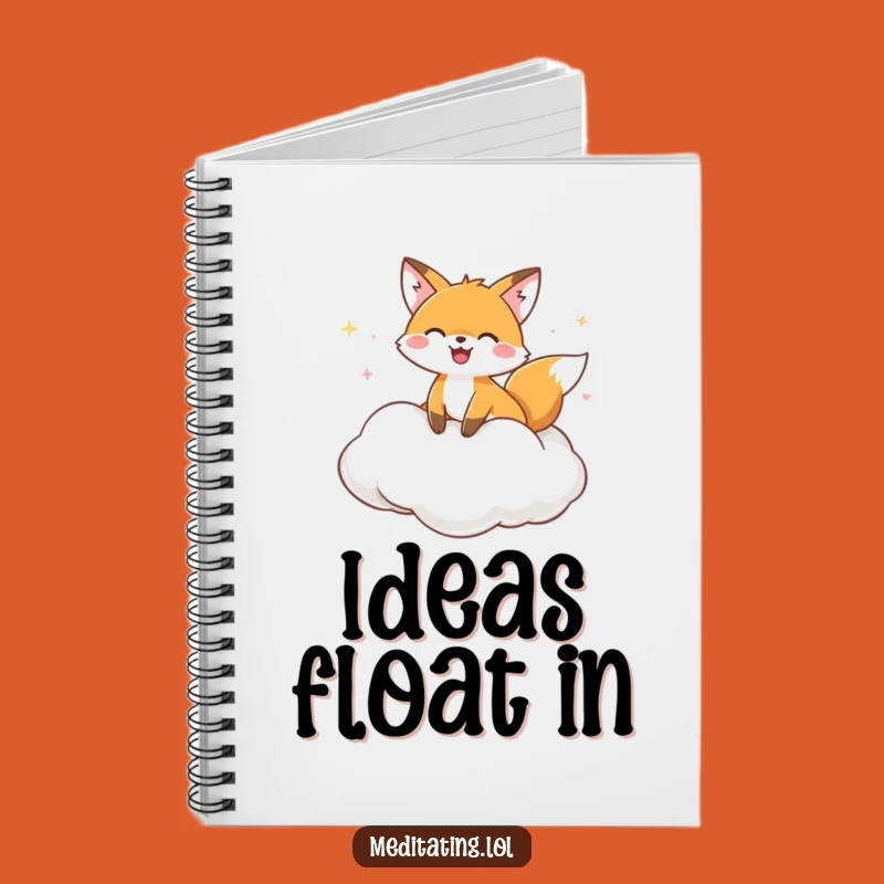 Funny Fox Cloud Cushion Notebook: Journal Joyful Thoughts Gift