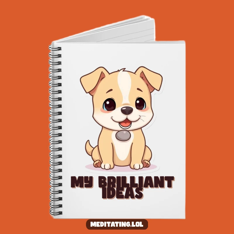 Funny Dog Pebble Balance Notebook: Lined Playful Pup Journal, Ideal Funny Gift