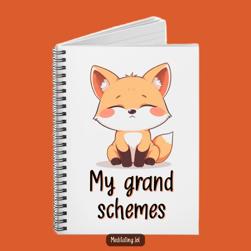 Funny Contemplating Fox Notebook: Capture Your Thoughts with Wit
