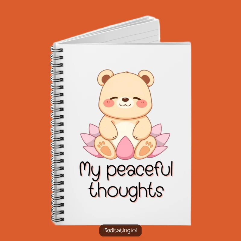 Funny Giggling Bear Yoga Notebook, Hilarious Journal for Peaceful Thoughts