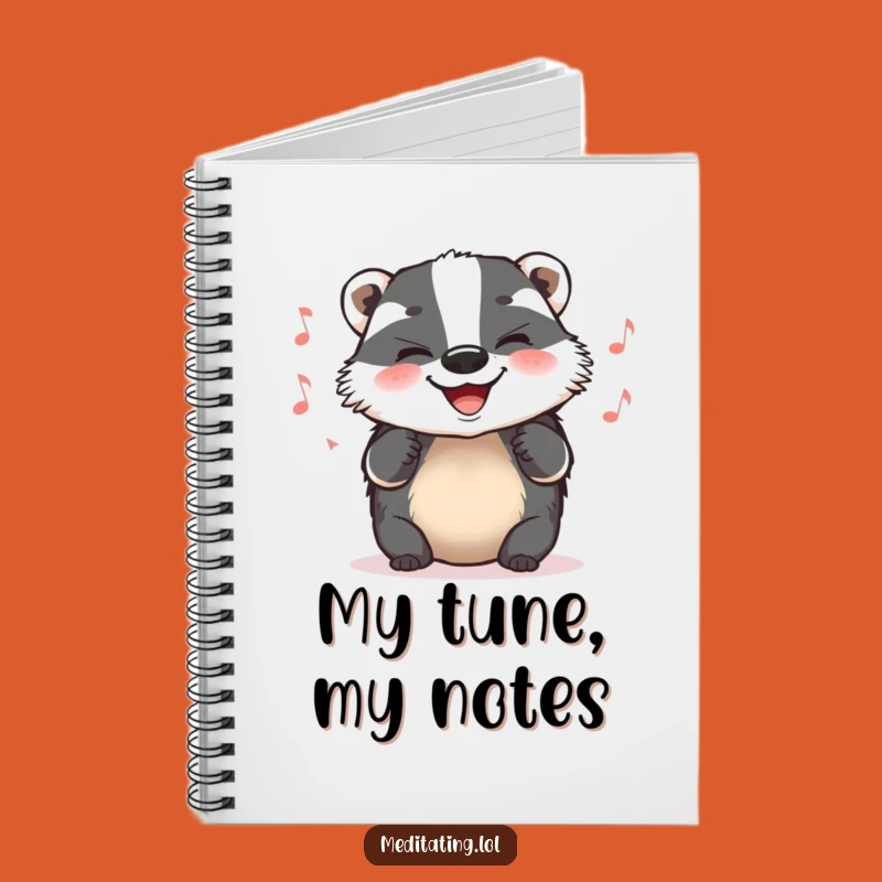 Funny Badger Hum Notebook: Journal Content Notes Gift