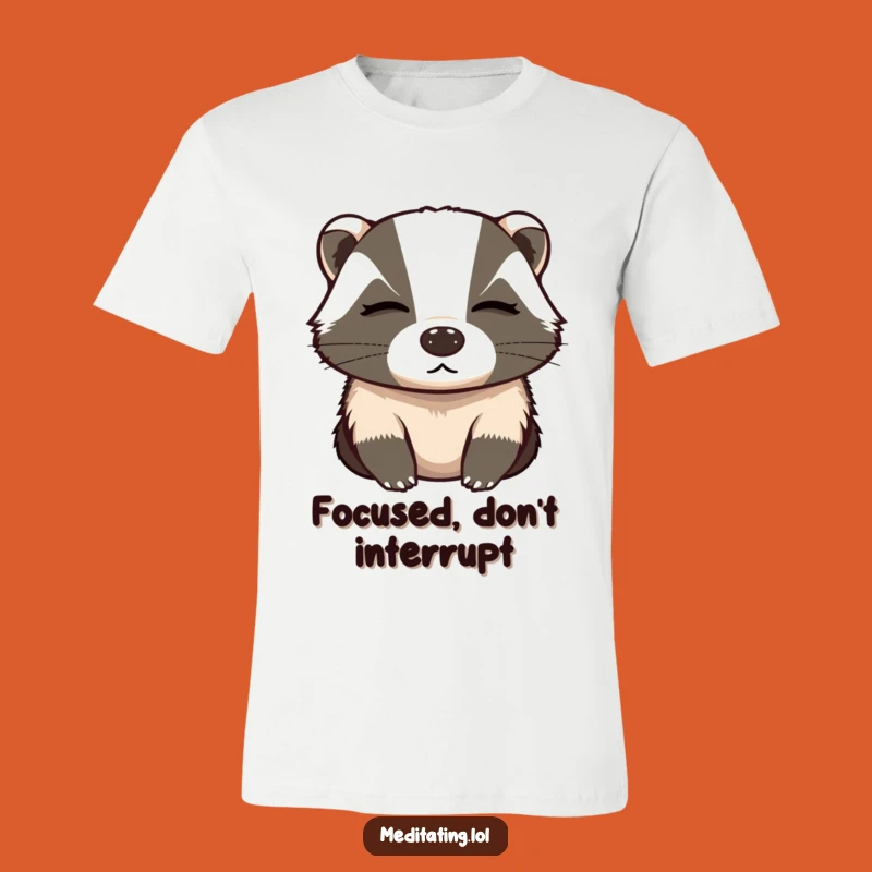 Funny Determined Badger Deep Breath T-Shirt - Focus & Motivation Apparel Gift