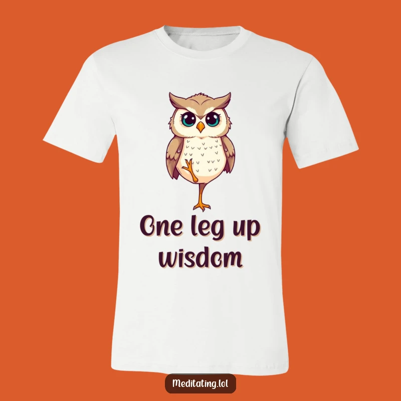 Funny Determined Owl Balance T-Shirt - Stable & Stylish Tee