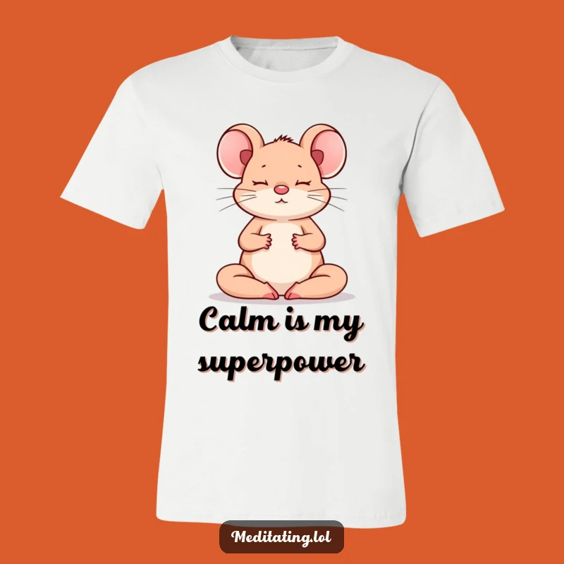 Funny Mouse Meditation T-Shirt: Zen Rodent Tee for Humorous Gifts
