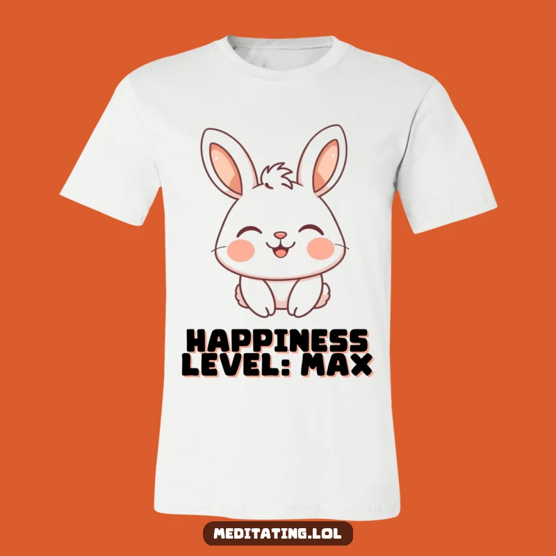 Funny Rabbit Smile T-Shirt: Serene Joy Tee, Perfect Happy Gift