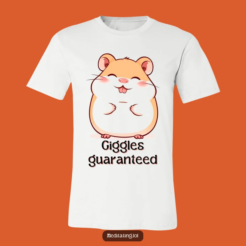 Funny Giggling Hamster Smile T-Shirt - Cute & Happy Apparel Gift