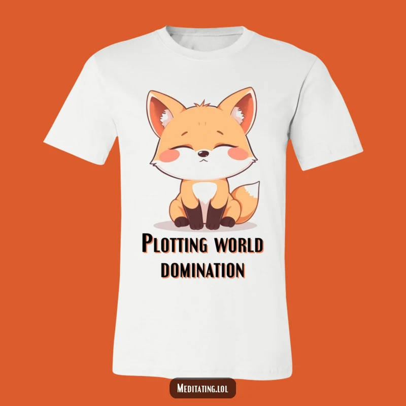 Funny Contemplating Fox T-Shirt: Wear Your Wisdom with Humor