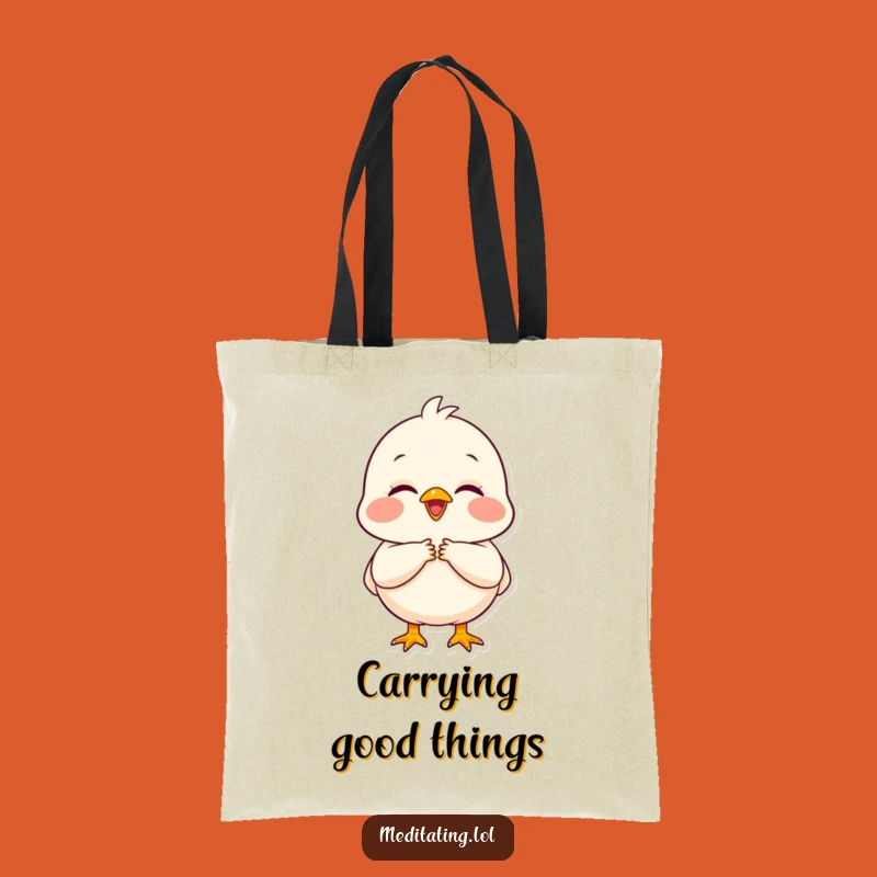 Funny Peaceful Chick Tote Bag: Carry Your Blessings!