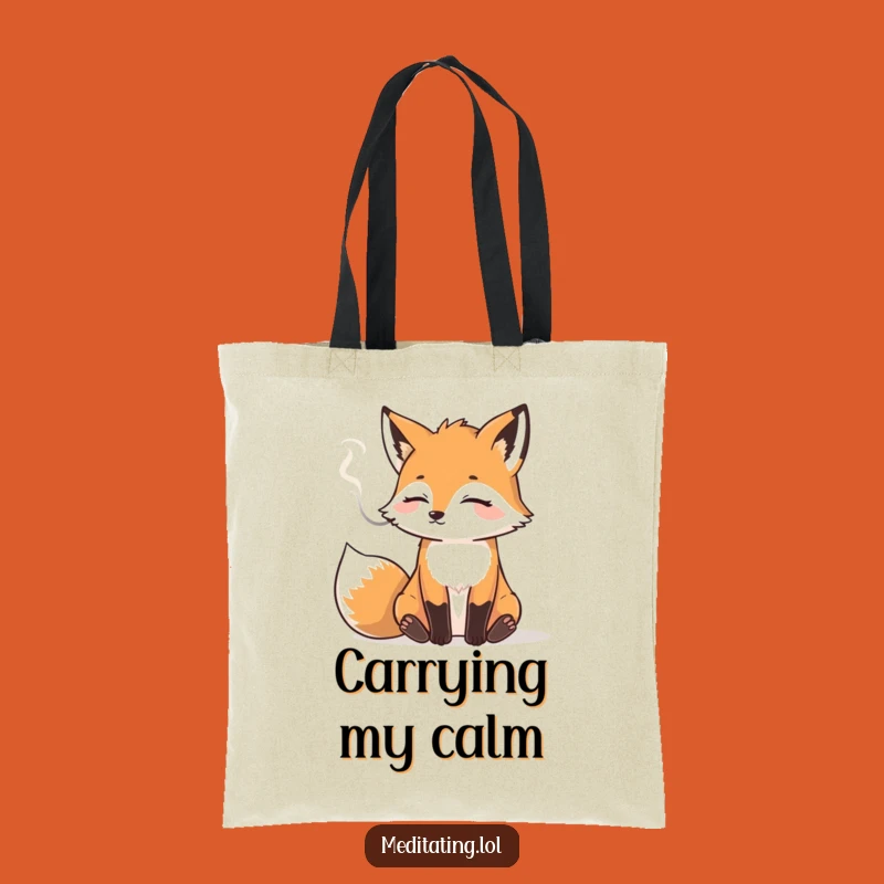 Funny Fox Tote Bag: Gentle Smoke Art, Perfect Humorous Carry-All Gift