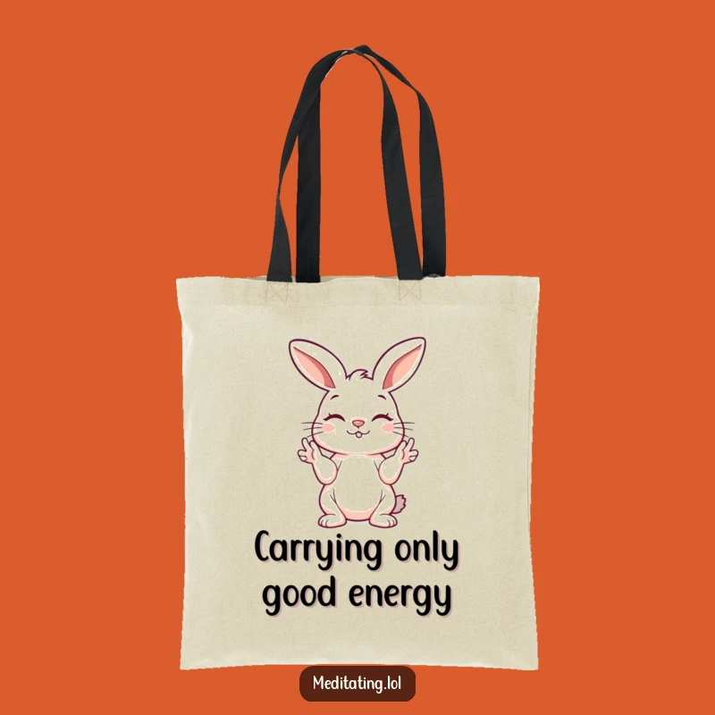 Funny Bunny Mudra Tote Bag: Carry Your Calm with Hilarious Flair