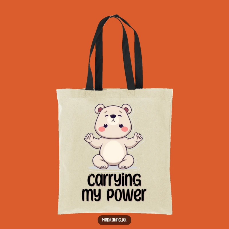 Funny Bear Yoga Tote Bag: Durable Determined Yogi Bag, Perfect Funny Gift