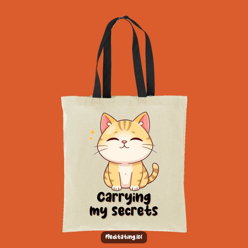Funny Cat Tote Bag: Humming Curiosity Art, Perfect Humorous Gift