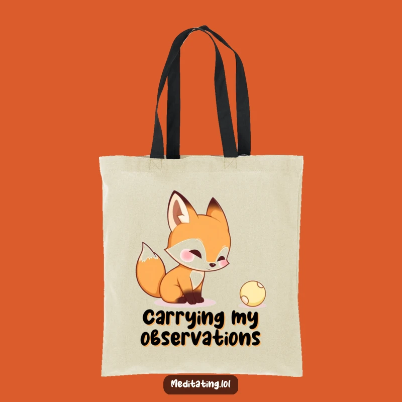 Funny Curious Fox Tote Bag: Carry Your Curiosity in Style