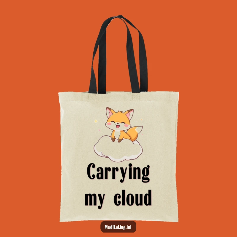 Funny Fox Cloud Cushion Tote: Joyful & Practical Creature Bag Gift