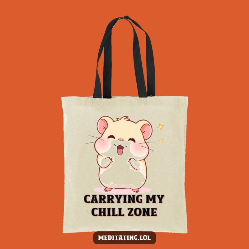 Funny Hamster Tote Bag: Carry Your Calm and Essentials with Humor