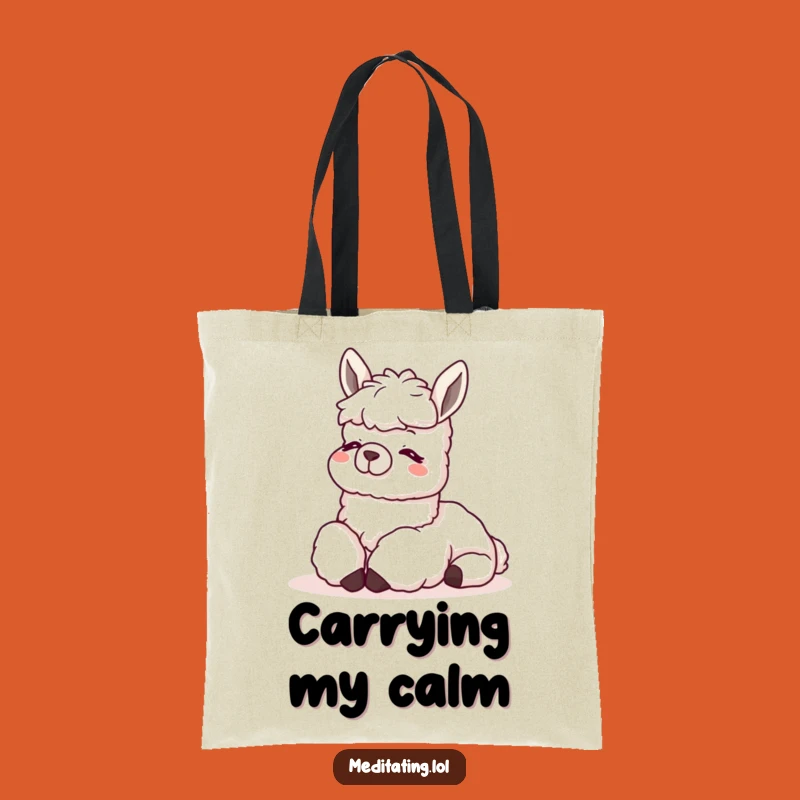Funny Llama Relax Tote Bag: Chill Vibes Carryall, Durable and Hilarious Gift for Everyday Use