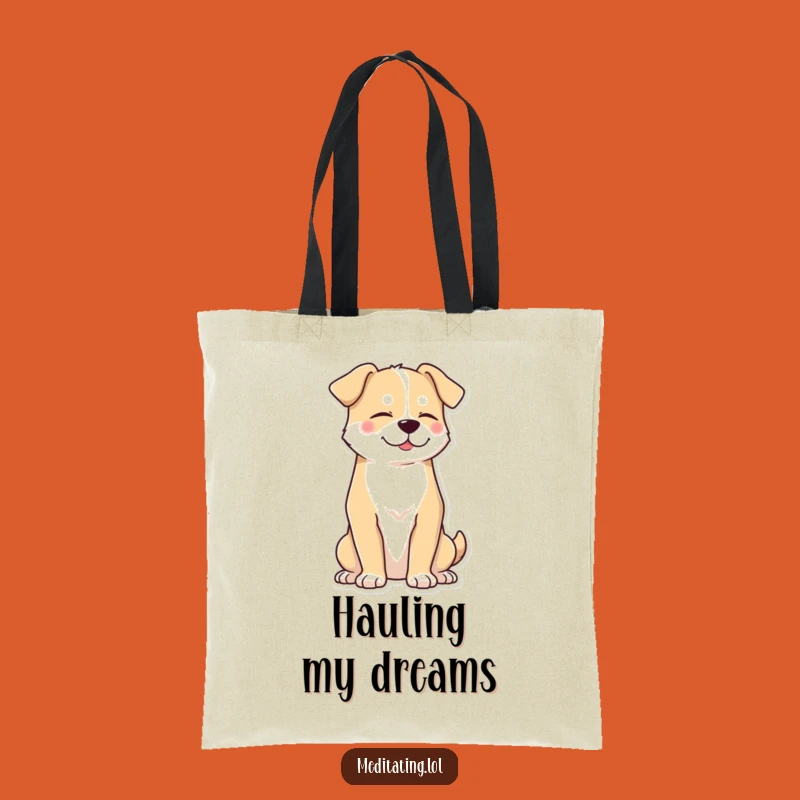 Funny Peaceful Dog Tote Bag: Carry Calm & Canine Vibes!