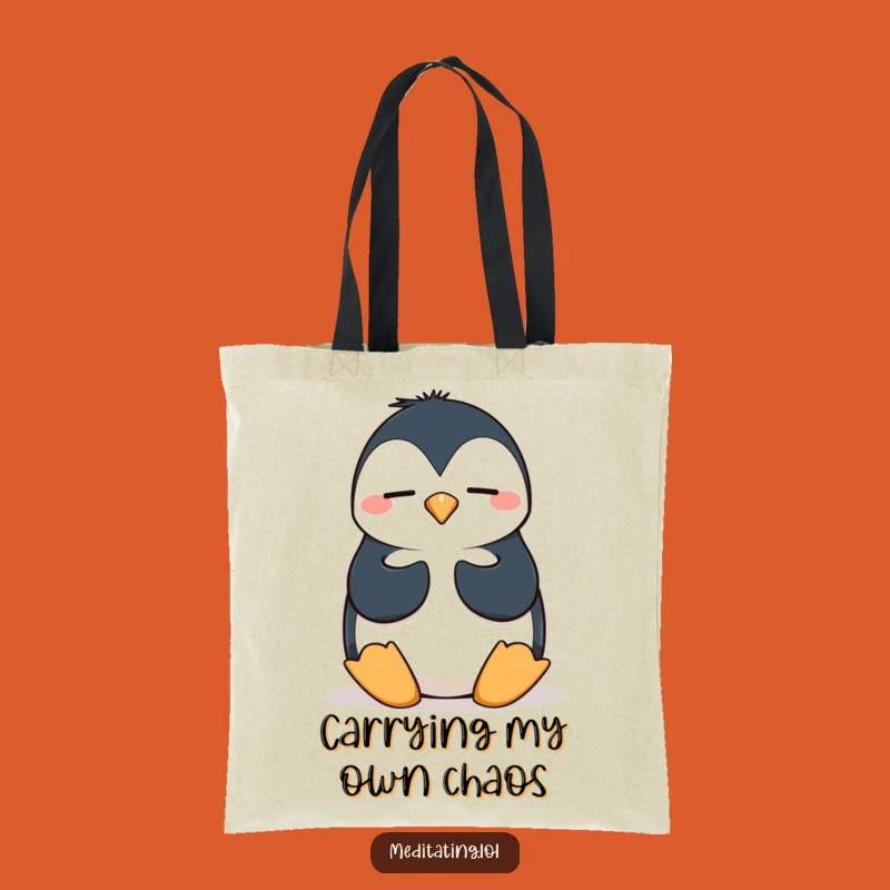 Funny Penguin Tote Bag: Carry Your Essentials with Wobbly Charm